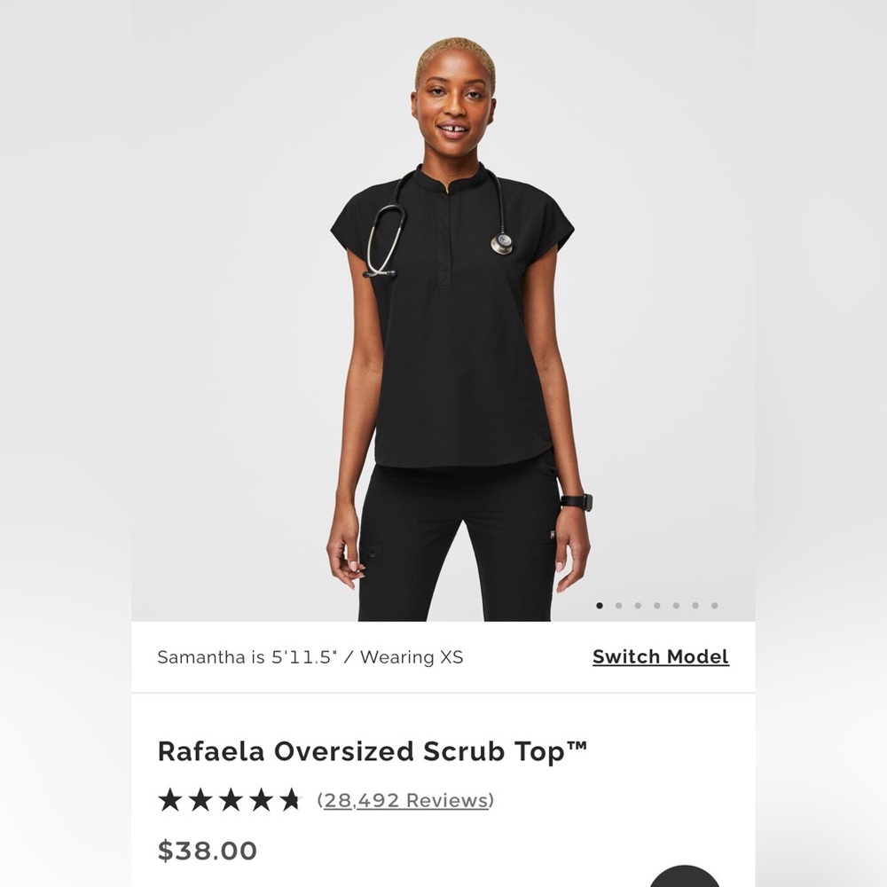 FIGS Rafaela Oversized Scrub Top Medium